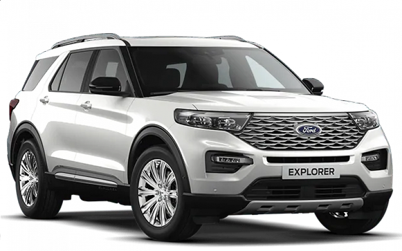 White Ford Explorer 